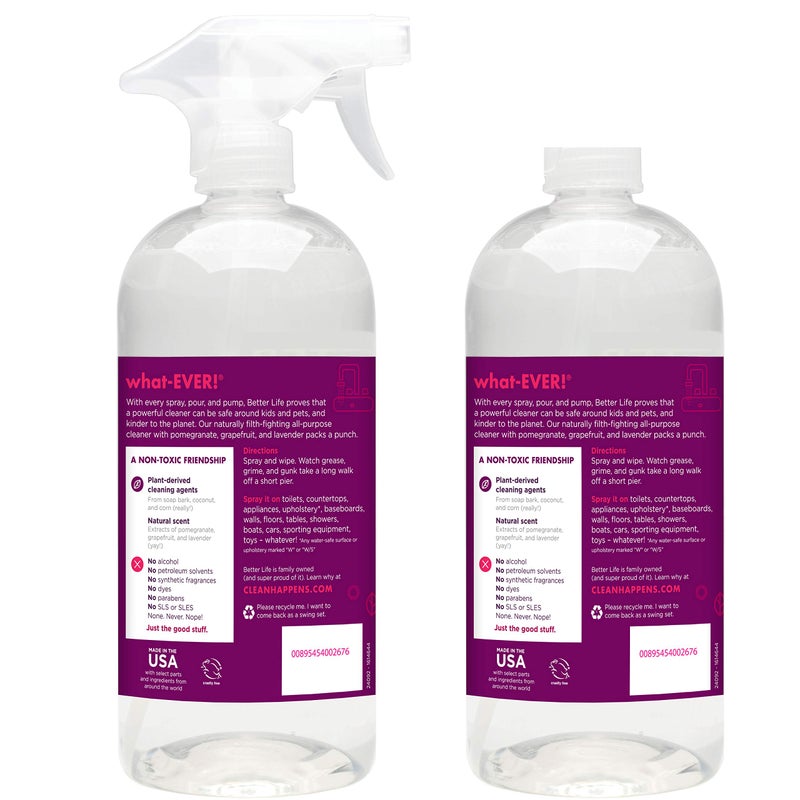 Better Life All Purpose Cleaner - Multipurpose Home and Kitchen Cleaning Spray for Glass, Countertops, Appliances, Upholstery- Multi-surface Spray Cleaner - Currant and Citrus, 32oz (Pack of 2) - Image 2